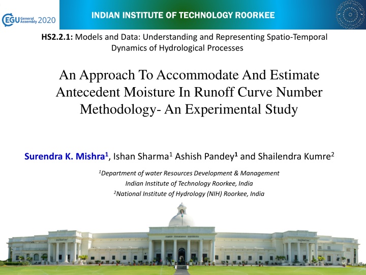Spatio-Temporal Dynamics of Hydrological Processes at IIT Roorkee