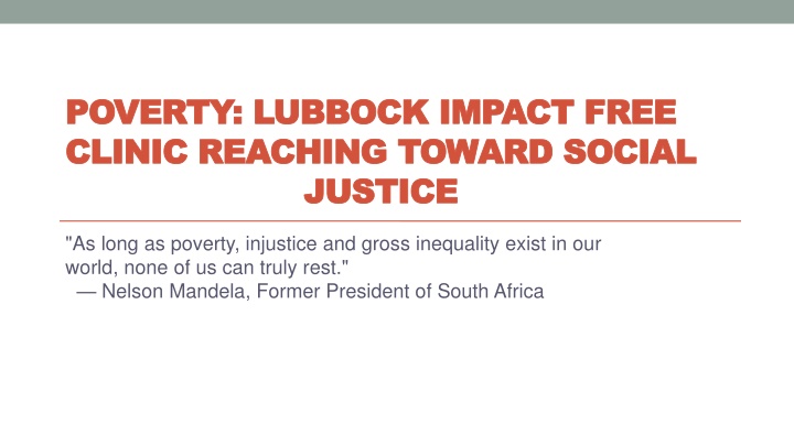 Poverty: Impact, Injustice, and Equality