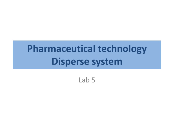 Pharmaceutical Suspensions: Types and Preparation