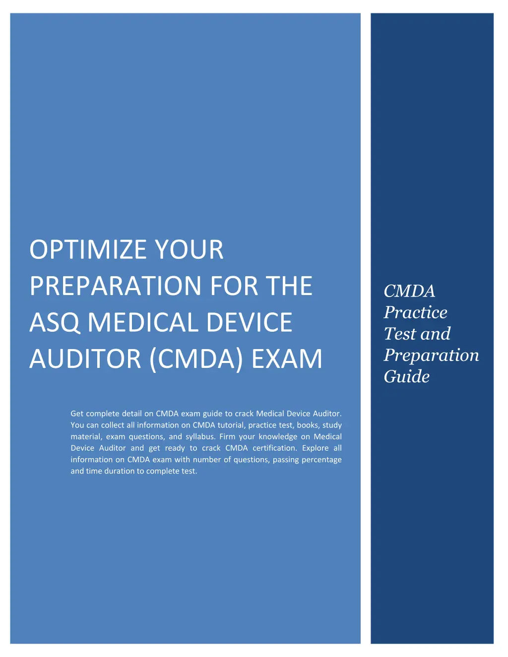 optimize your preparation for the asq medical n.
