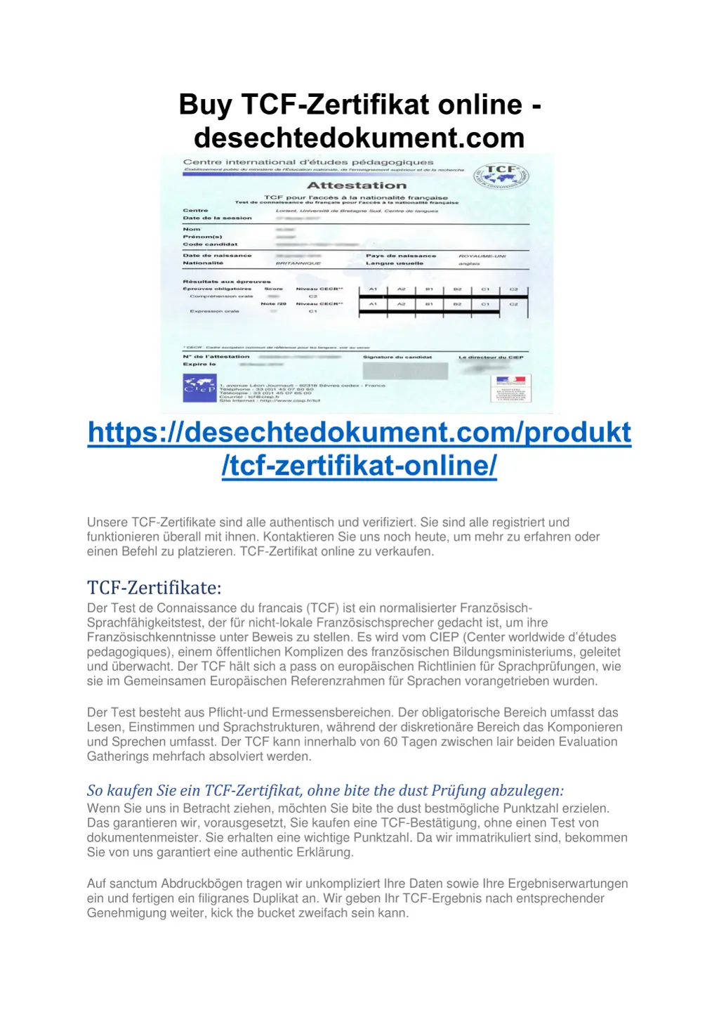 buy tcf zertifikat online desechtedokument com n.