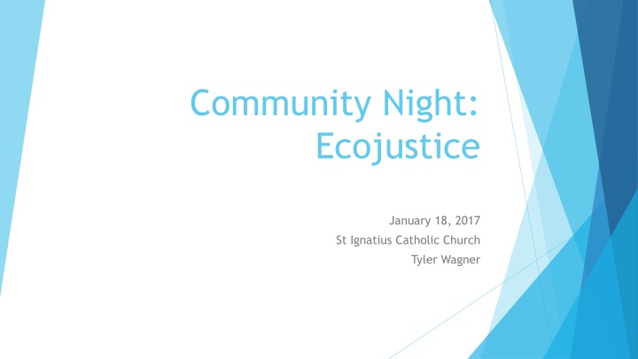 Ecojustice and Advocacy in Catholic and Jesuit Contexts