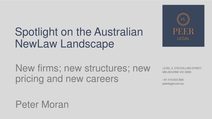 Evolution of the Australian NewLaw Landscape: Trends and Perspectives