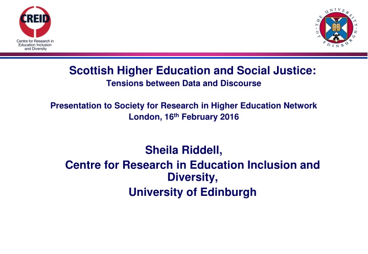 Social Justice in Scottish Higher Education