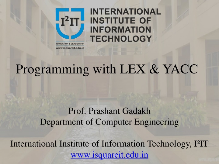 Introduction to Lex and Yacc: Compiler Design Essentials
