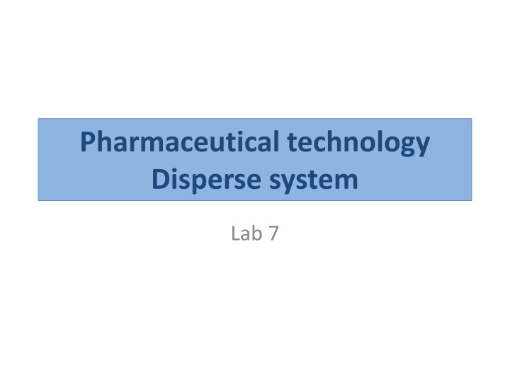 Pharmaceutical Suspensions: Types, Preparation, and Characteristics