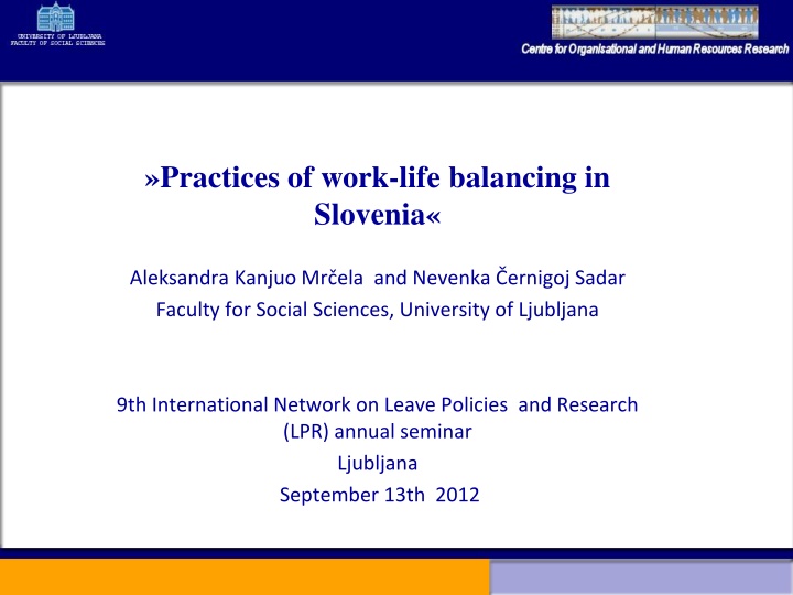 Work-Life Balancing Practices in Slovenia