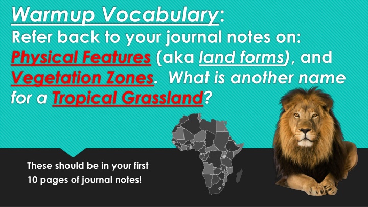 Geography and History Exploration through Warmup Activities