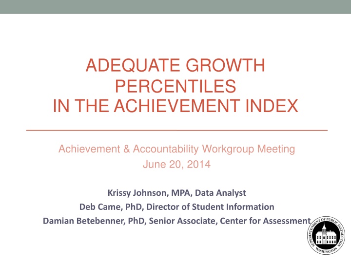 Student Growth Percentiles in Academic Achievement