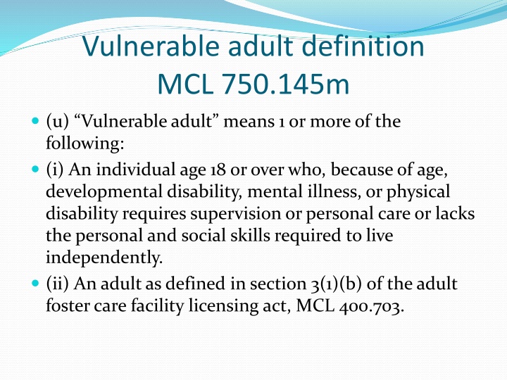 Risks of Financial Exploitation Faced by Vulnerable Adults