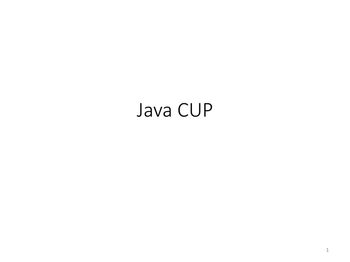 Java CUP Parser Generators