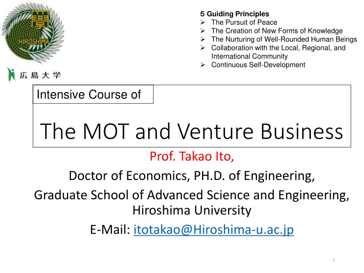 Intensive Course in Business Management: Cost Benefit Analysis and Ethics