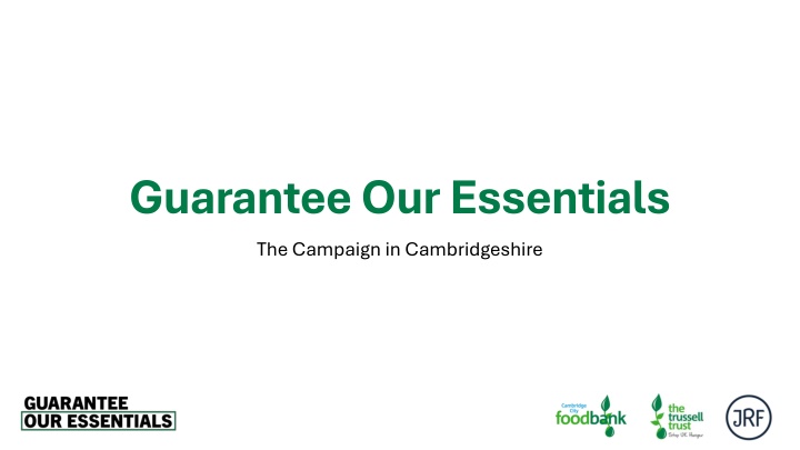 Guarantee Our Essentials: The Campaign in Cambridgeshire