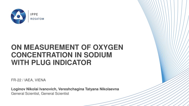 Measurement of Oxygen Concentration in Sodium with Plug Indicator FR-22