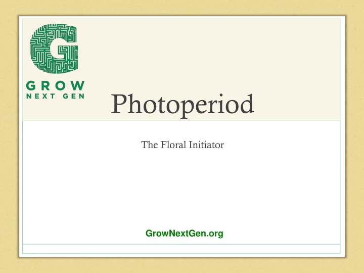 Photoperiodism in Plants