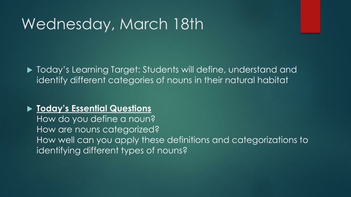 Nouns: Definitions, Categorization, and Examples