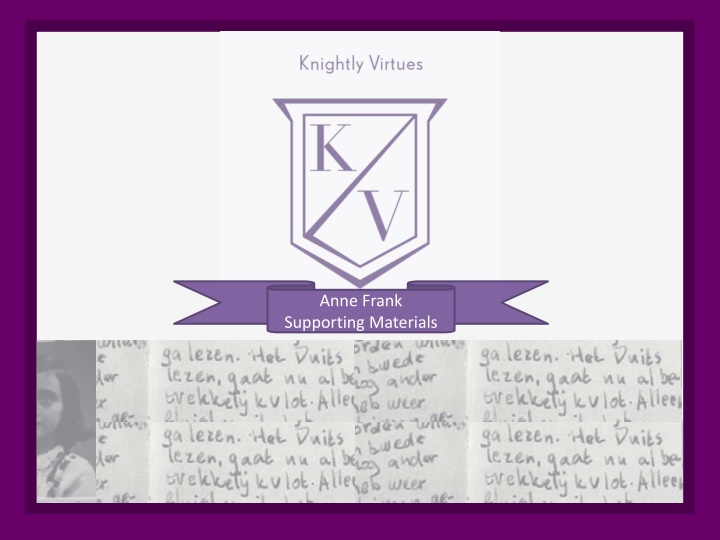 Resources for Teaching Anne Frank in Schools