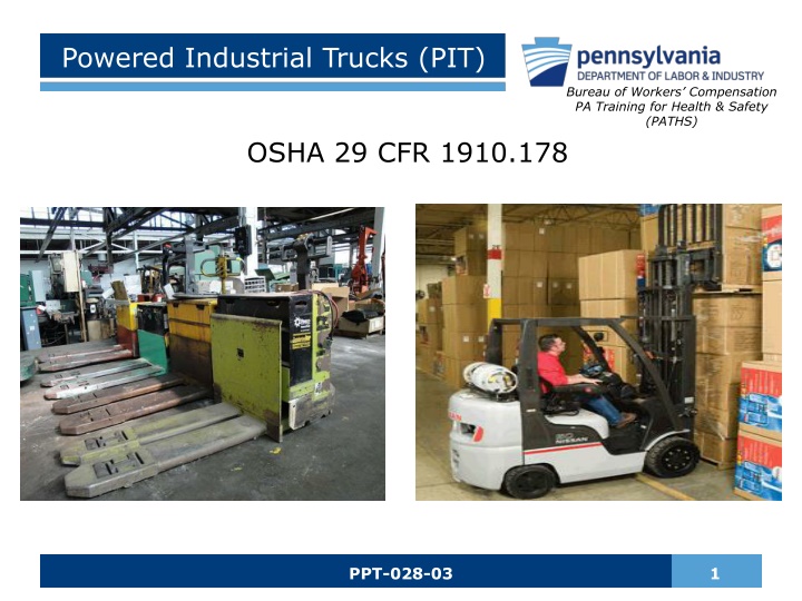 Essential Information on Powered Industrial Trucks (PIT) and Operator Training