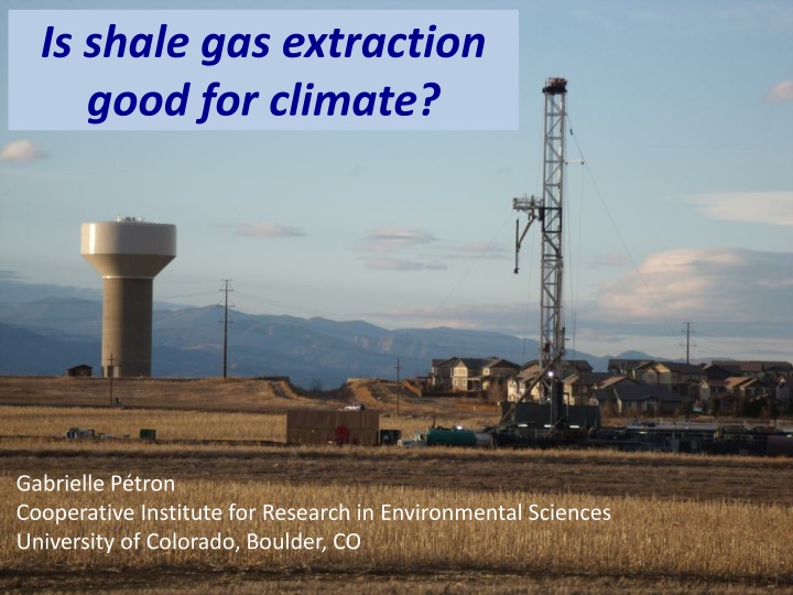 Impact of Shale Gas Extraction on Climate