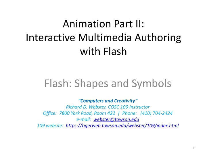 Flash Shapes and Symbols: Interactive Multimedia Authoring