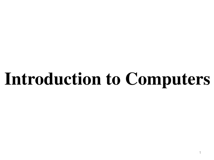 Introduction to Computers: Understanding Hardware and Input Devices