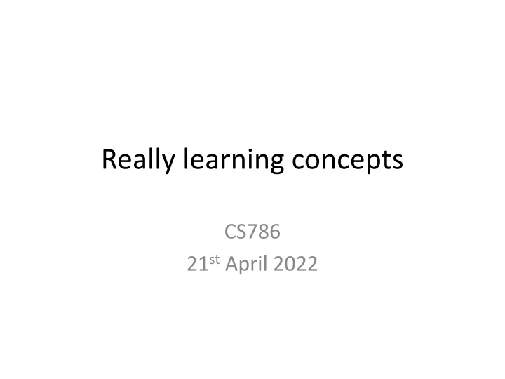 Conceptualization in Machine Learning