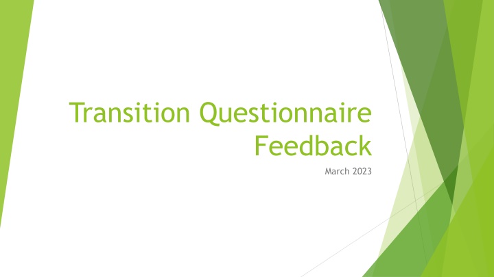 Parent Feedback on Child's Transition to Current Year Group