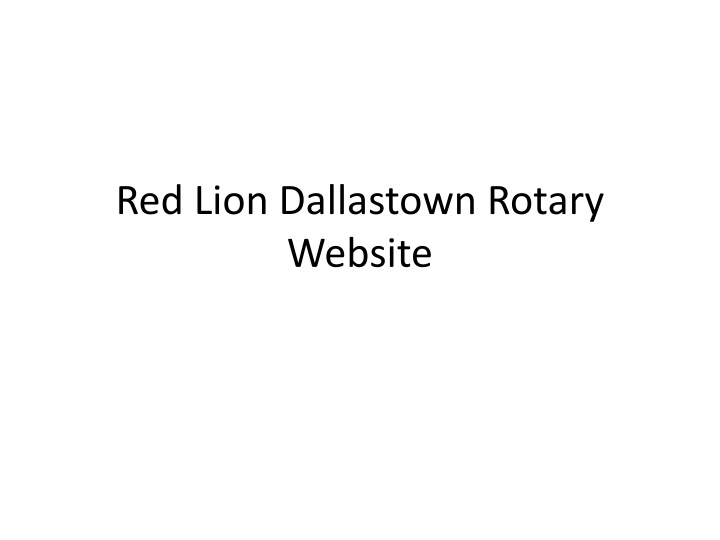 Red Lion Dallastown Rotary Club Member Portal Guide