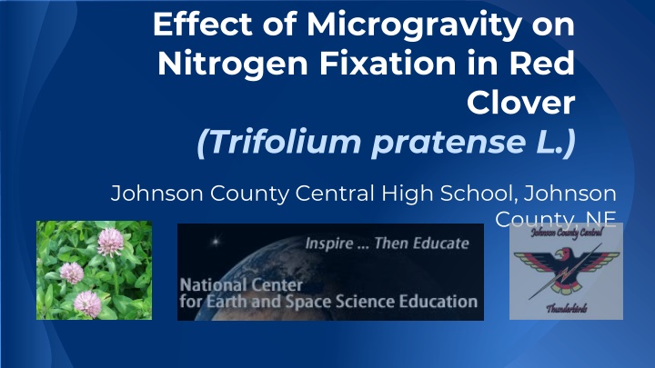 Effect of Microgravity on Nitrogen Fixation in Red Clover Study
