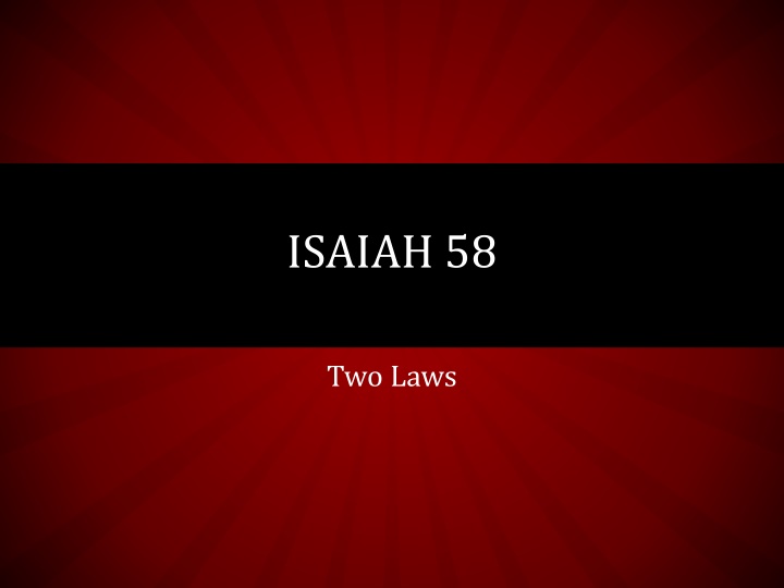 Significance of Fasting in Isaiah 58