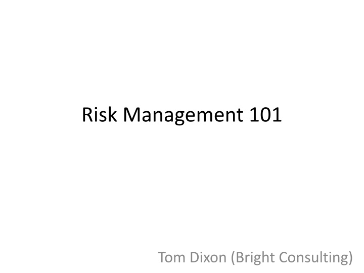 Risk Management Framework for Effective Decision Making