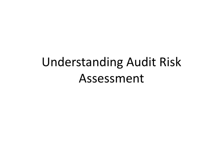 Audit Risk Assessment Process