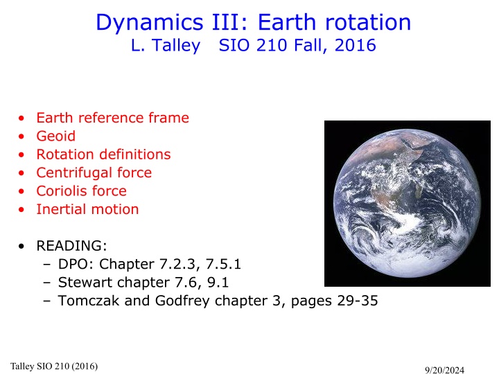 Earth Rotation and its Reference Frame