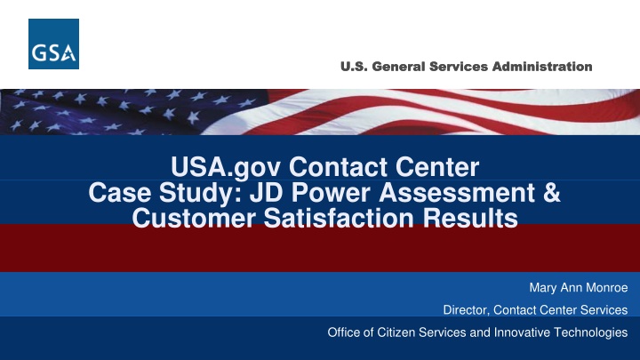 Effective Strategies for Improving Customer Satisfaction at USA.gov Contact Center