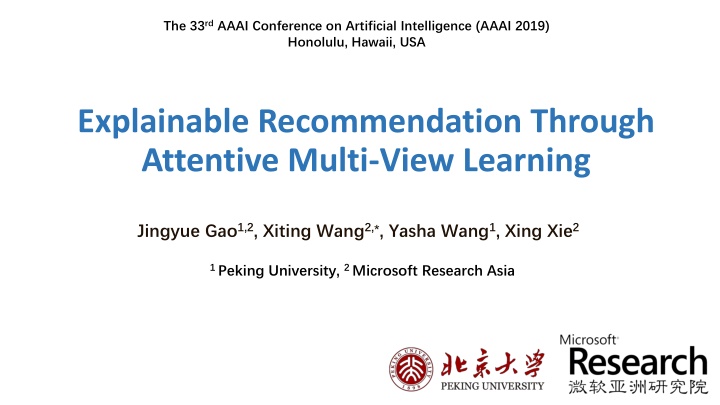 Explainable Recommendation Using Attentive Multi-View Learning