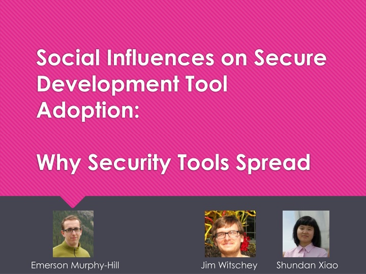 Factors Influencing Adoption of Security Tools in Software Development