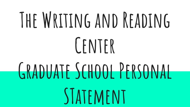 Crafting a Standout Graduate School Personal Statement