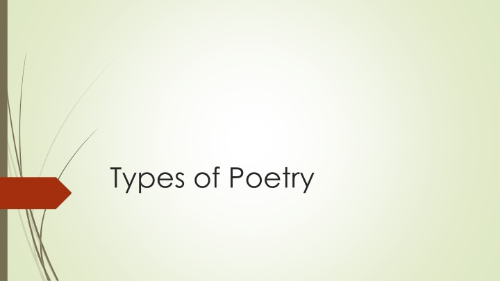 Various Types of Poetry with Descriptions and Visuals
