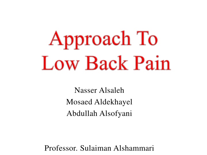 Comprehensive Guide to Managing Low Back Pain in Primary Care