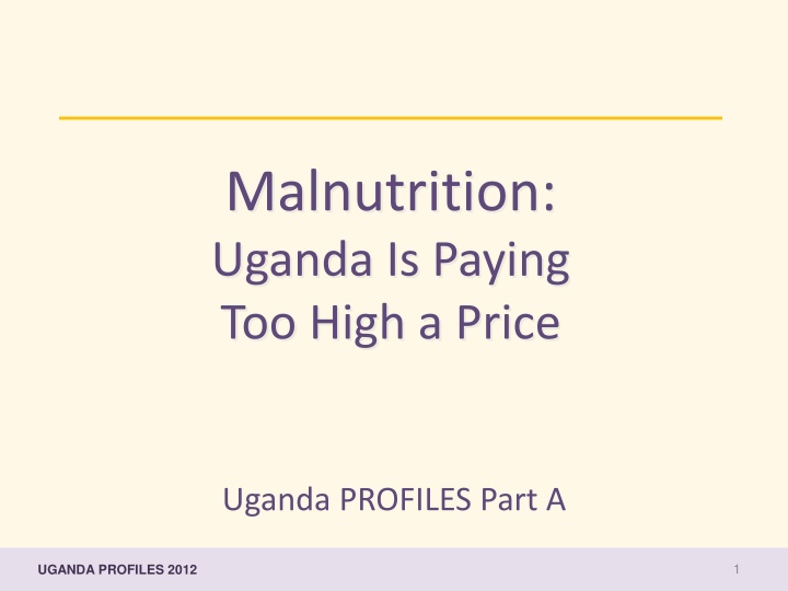 Addressing Malnutrition in Uganda: Challenges and Strategies
