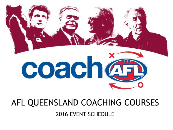 AFL Queensland Coaching Courses 2016 Event Schedule