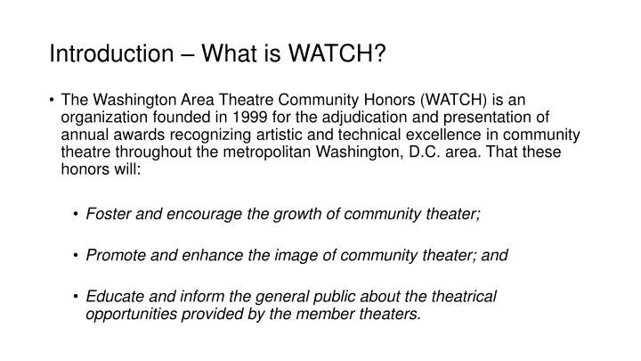 WATCH: The Washington Area Theatre Community Honors