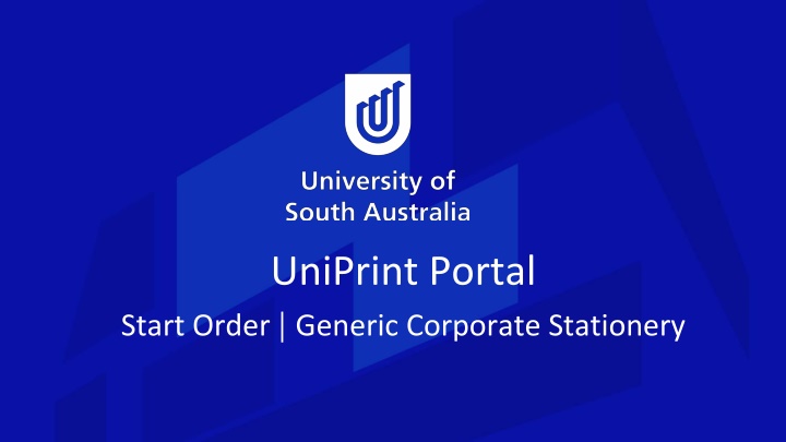 UniPrint Corporate Stationery Ordering Guide