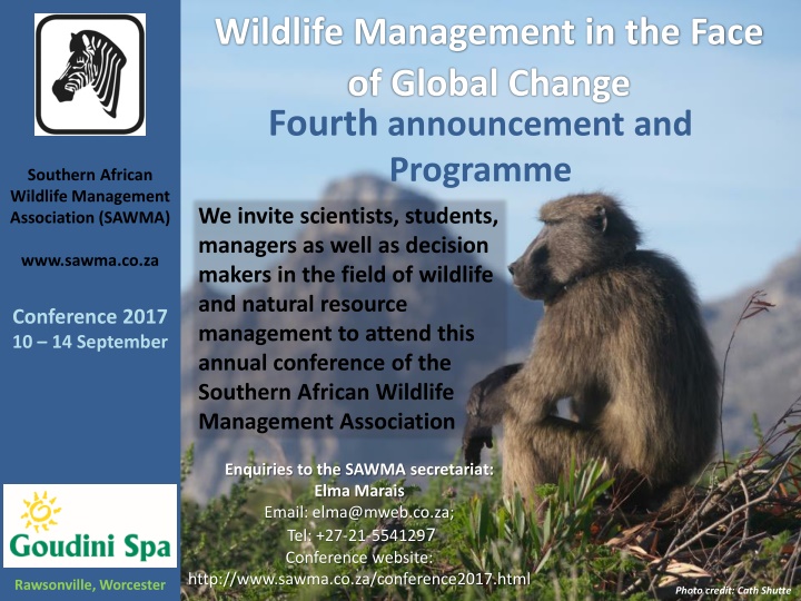 Southern African Wildlife Management Association Conference 2017