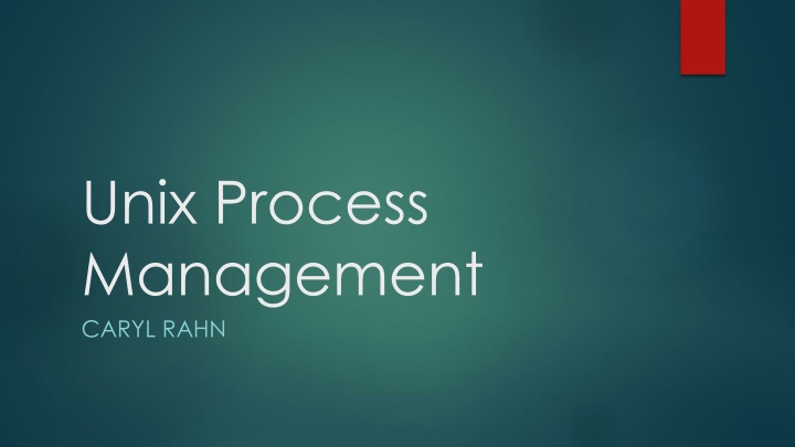 Unix Process Management