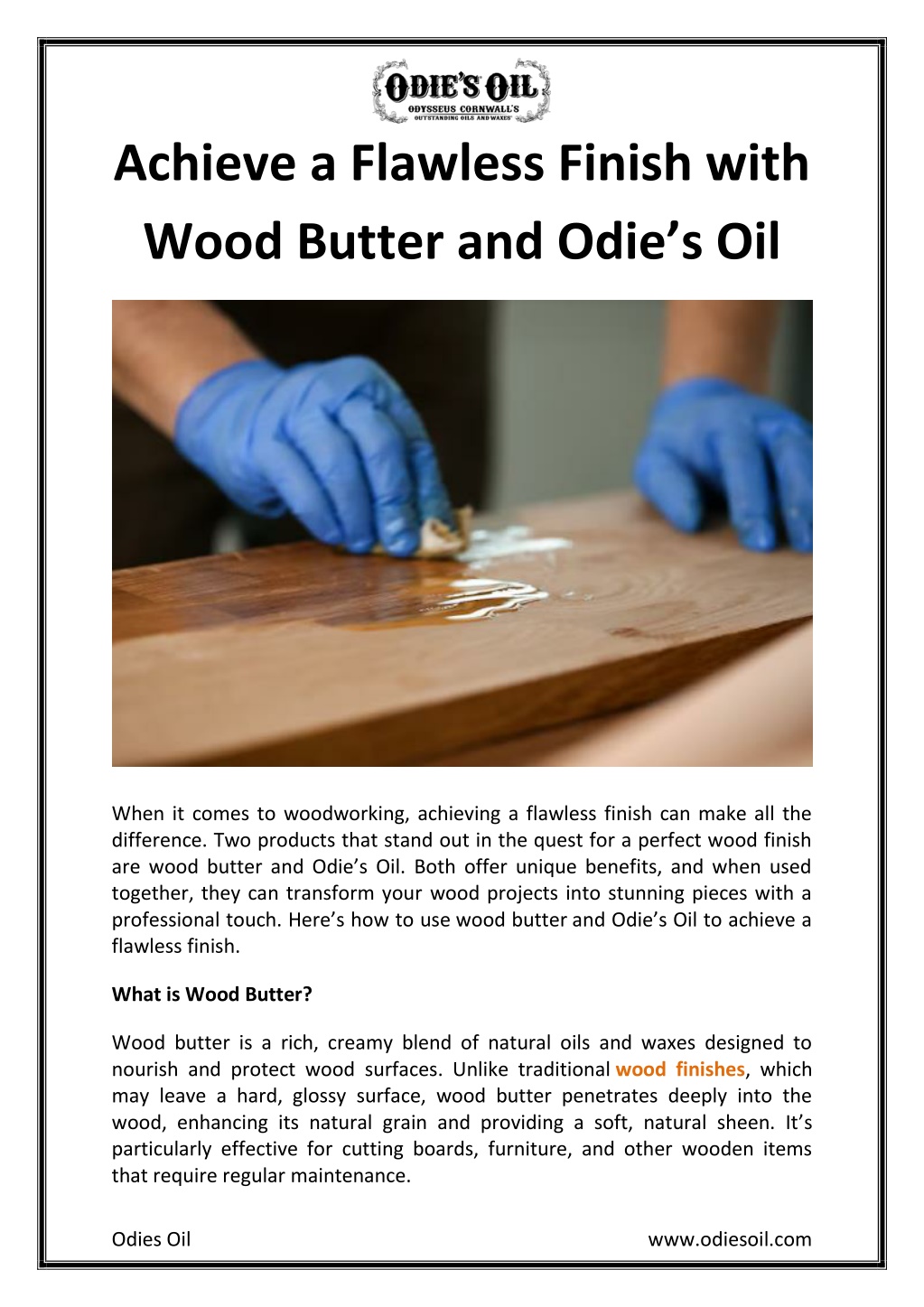 achieve a flawless finish with wood butter l.w