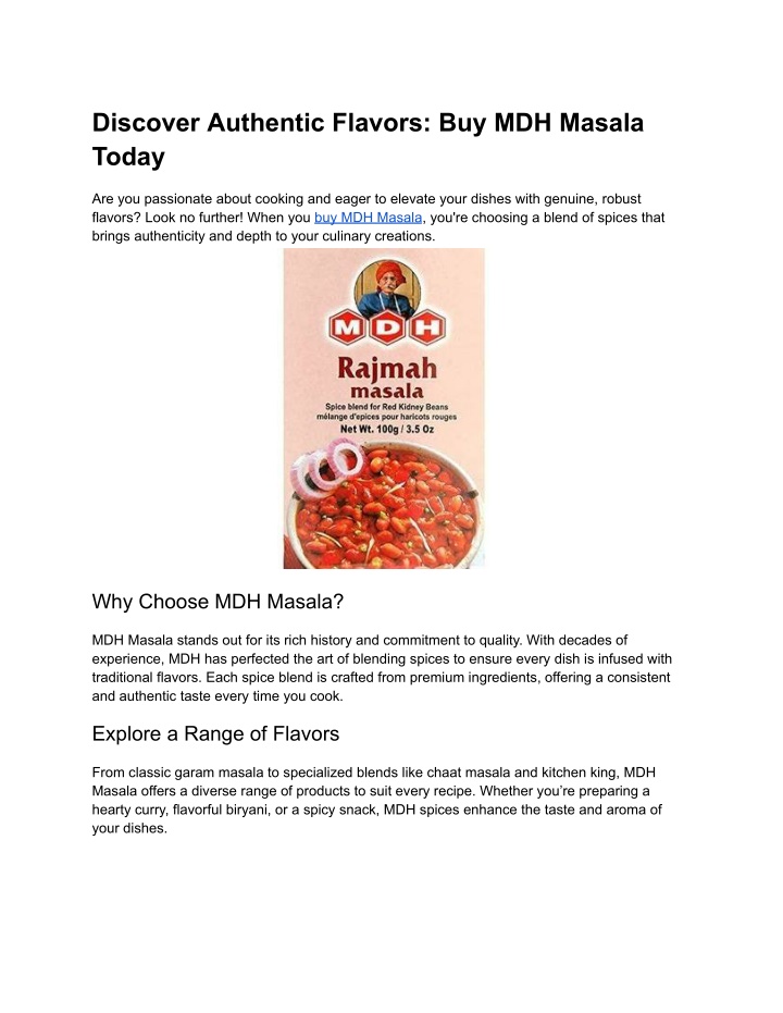 discover authentic flavors buy mdh masala today n.w