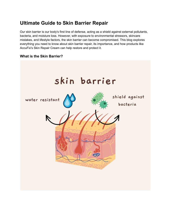 ultimate guide to skin barrier repair n.w