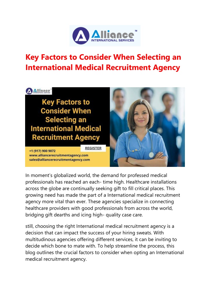 key factors to consider when selecting n.w