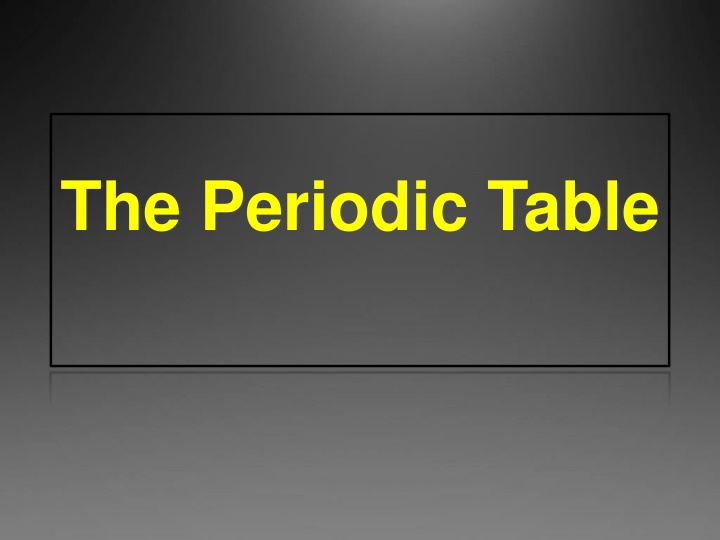 The Periodic Table: Metals, Nonmetals, and Metalloids